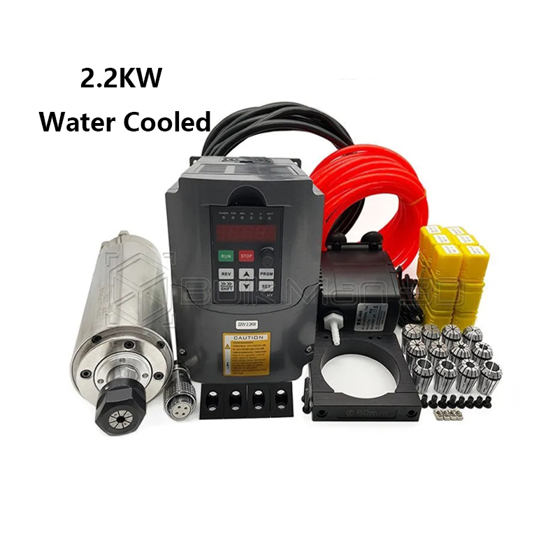 Er20 Collet Chuck Spindle Motor 220V - Hoge kwaliteit 2.2KW 220V/110V watergekoelde spindelmotor