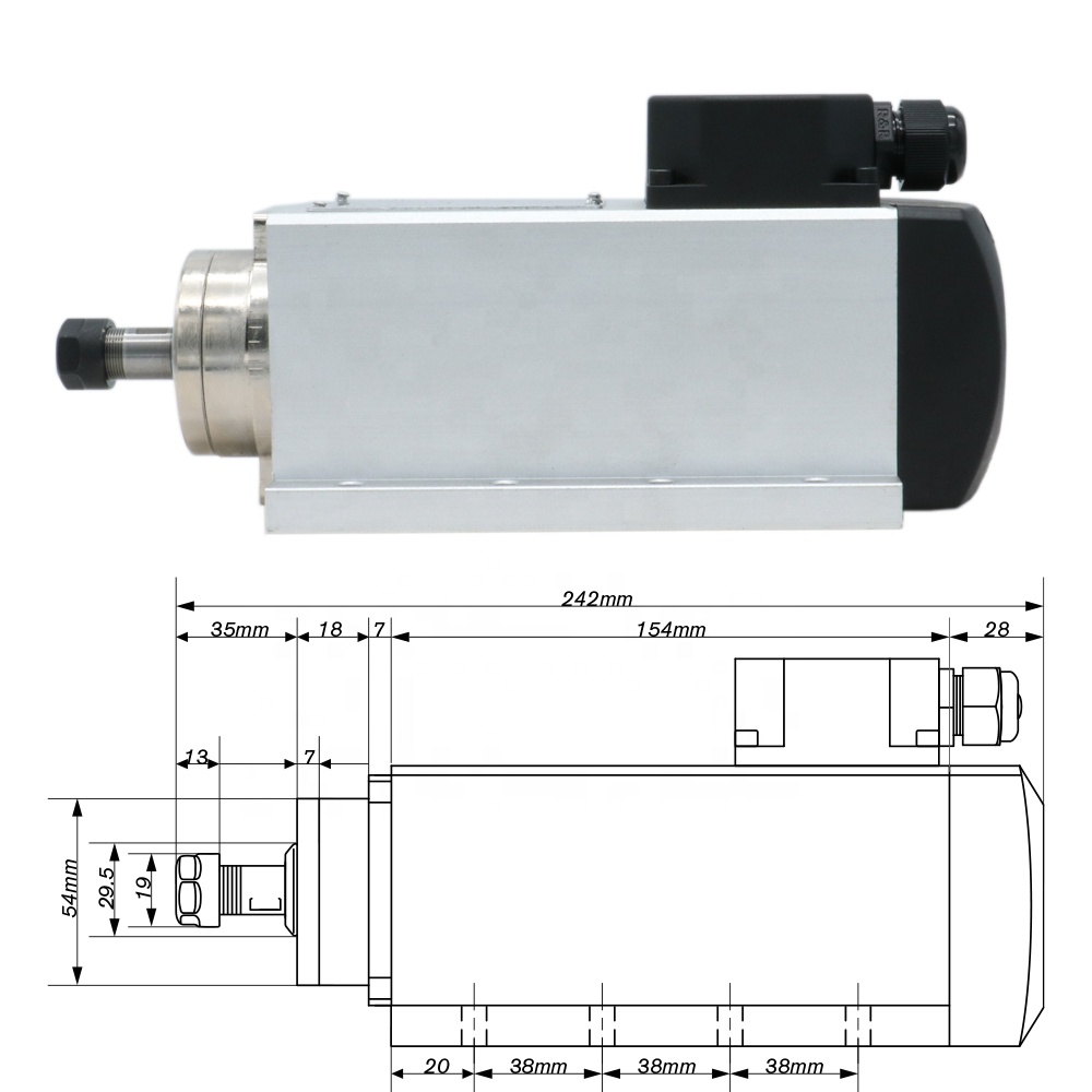 HLTNC 1.5kw Flash luchtgekoeld - Air Cooled 1.5Kw Spindle Motor Inverter 110V recensie en prijs