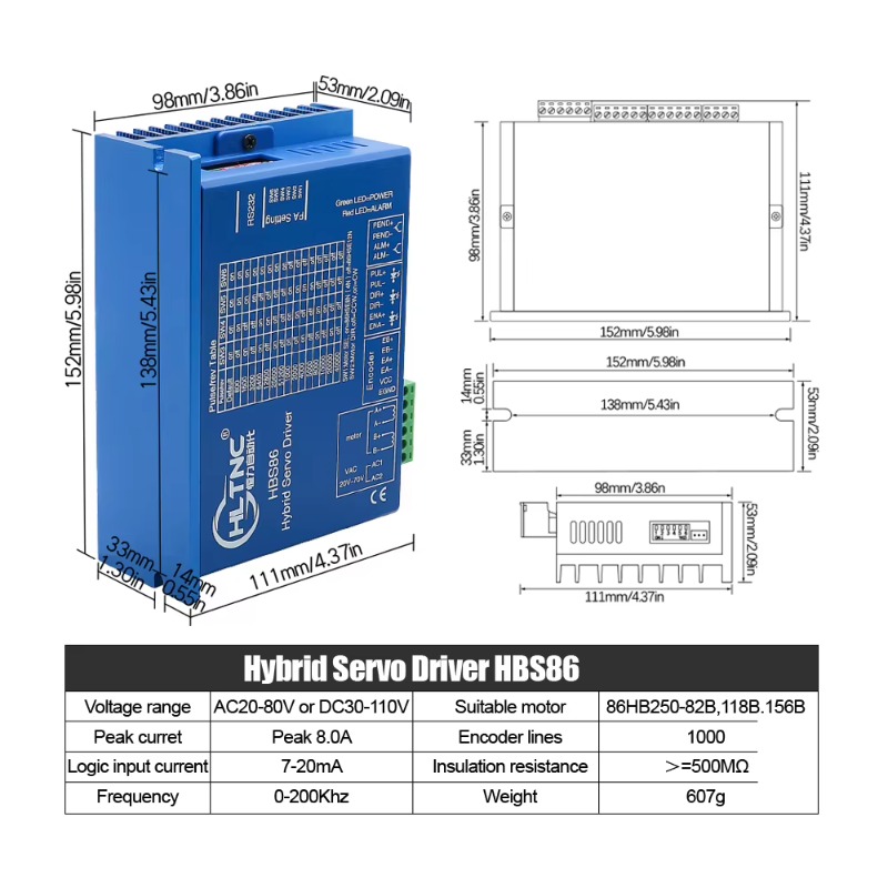 4-assige Nema 34 Closed Loop S - Hybrid Servo Driver Nema 34 8.5Nm recensie en prijs